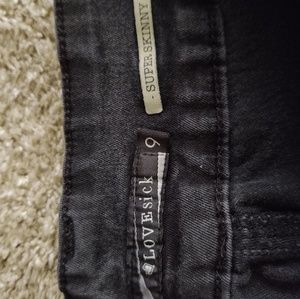 Charcoal colored skinny jeans